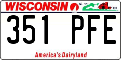 WI license plate 351PFE
