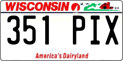 WI license plate 351PIX