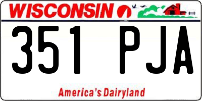 WI license plate 351PJA