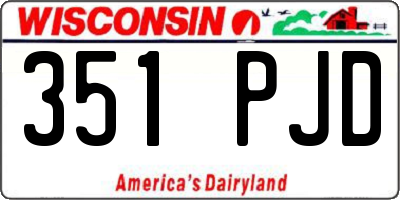 WI license plate 351PJD