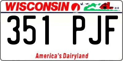 WI license plate 351PJF