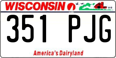 WI license plate 351PJG