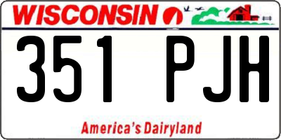 WI license plate 351PJH