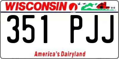 WI license plate 351PJJ