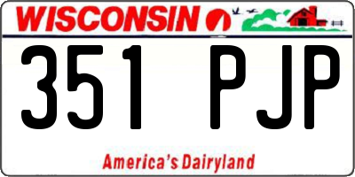 WI license plate 351PJP