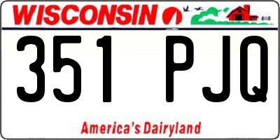 WI license plate 351PJQ