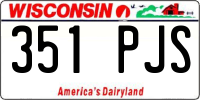 WI license plate 351PJS