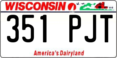 WI license plate 351PJT