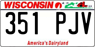 WI license plate 351PJV