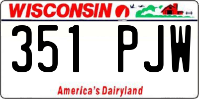 WI license plate 351PJW