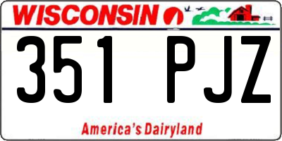 WI license plate 351PJZ