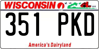 WI license plate 351PKD