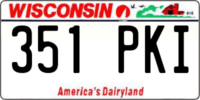 WI license plate 351PKI