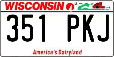WI license plate 351PKJ