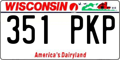 WI license plate 351PKP