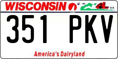 WI license plate 351PKV