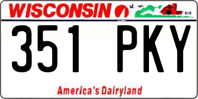 WI license plate 351PKY