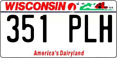 WI license plate 351PLH