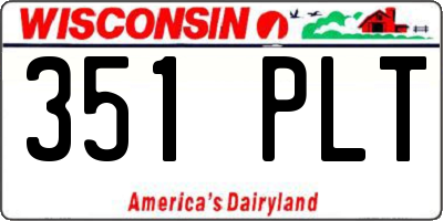 WI license plate 351PLT