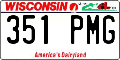 WI license plate 351PMG