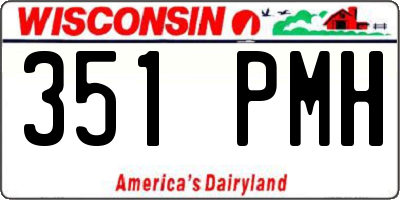 WI license plate 351PMH