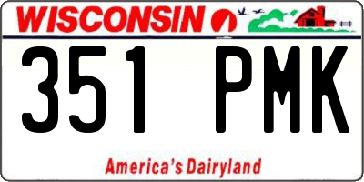 WI license plate 351PMK