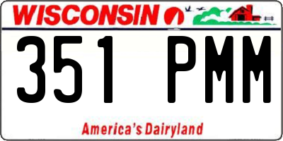 WI license plate 351PMM
