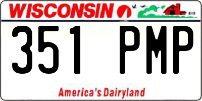 WI license plate 351PMP