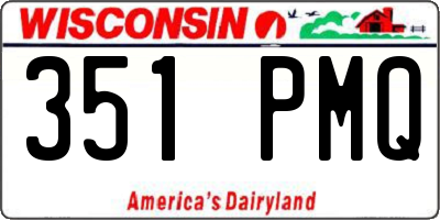 WI license plate 351PMQ