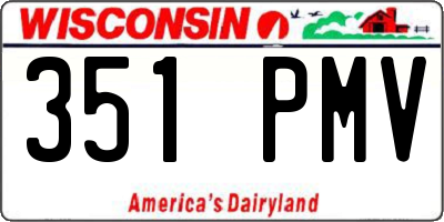 WI license plate 351PMV