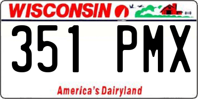 WI license plate 351PMX