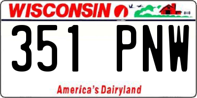 WI license plate 351PNW