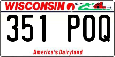 WI license plate 351POQ