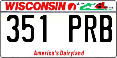 WI license plate 351PRB
