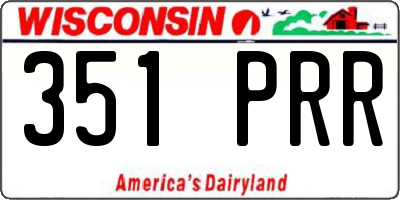 WI license plate 351PRR