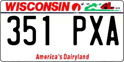 WI license plate 351PXA