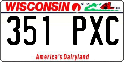 WI license plate 351PXC