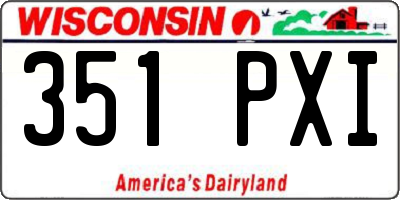 WI license plate 351PXI