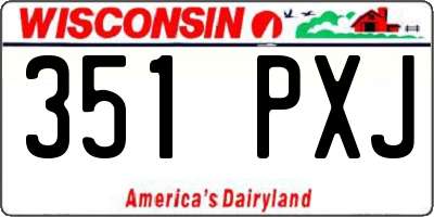 WI license plate 351PXJ