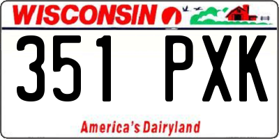 WI license plate 351PXK