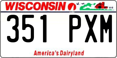 WI license plate 351PXM