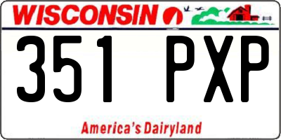 WI license plate 351PXP