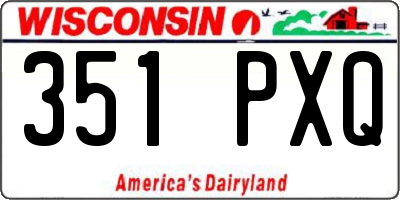 WI license plate 351PXQ