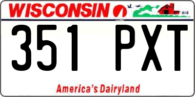 WI license plate 351PXT