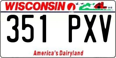 WI license plate 351PXV