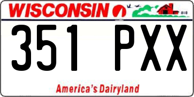WI license plate 351PXX