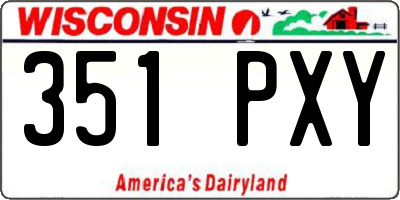 WI license plate 351PXY