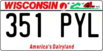 WI license plate 351PYL