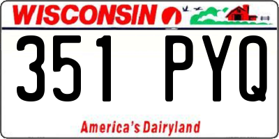 WI license plate 351PYQ