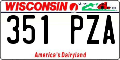 WI license plate 351PZA